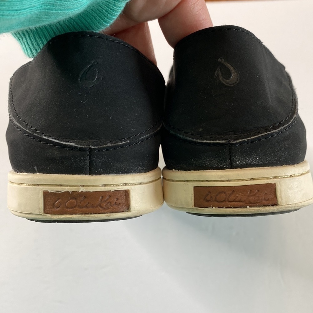 Olukai Pehuea slip on black shoes Sz 7 - Picture 2 of 5